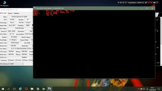 Rise Of The Tomb Raider gt525m/gt540m Benchmark смотреть онлайн
