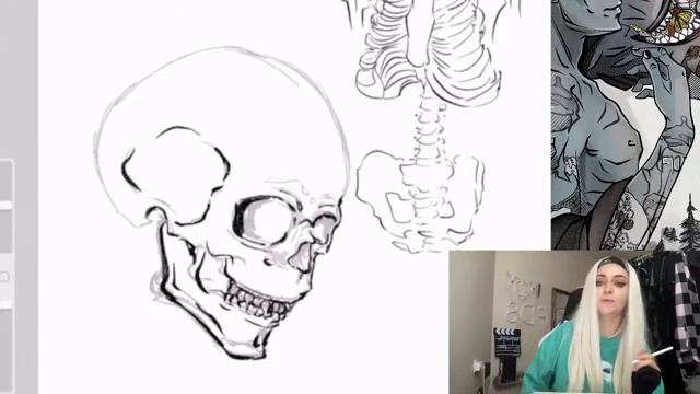 Рисуем скелет человека, Тоби и болтаем :) смотреть онлайн