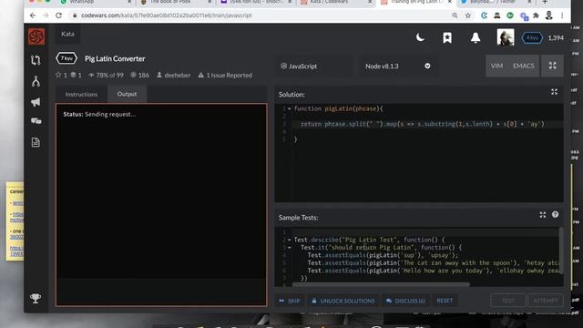 Pig Latin Converter | codewars 7 kyu | Javascript смотреть онлайн