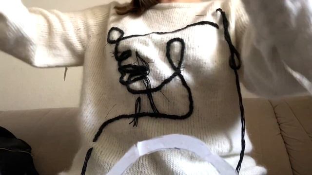 РЕЖУ! Джемпер "LIBERTA" спицами с вышивкой стебельчатый шов смотреть онлайн