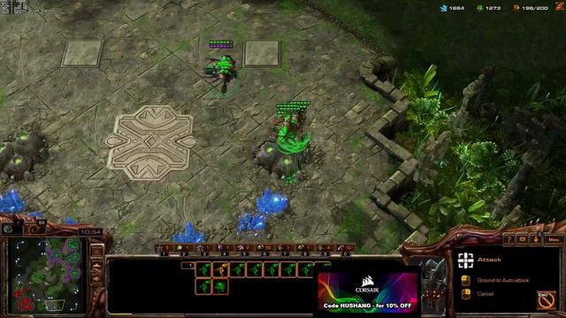 Starcraft 2 Zerg Speedrun to Grandmaster | Part 9 (2 Base Openings) смотреть онлайн