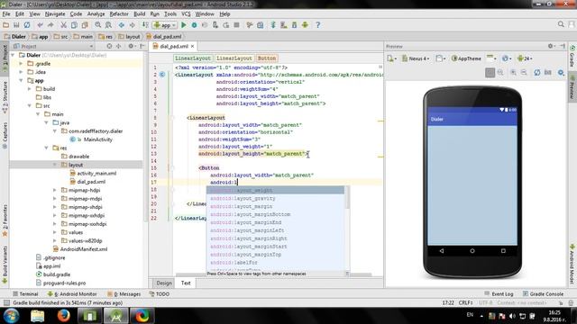 Develop simple Dialer application in Android Studio смотреть онлайн