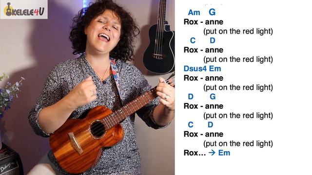 Roxanne - The Police 👮♂️👩✈️ - Ukulele Play Along with Chords 🎵 смотреть онлайн