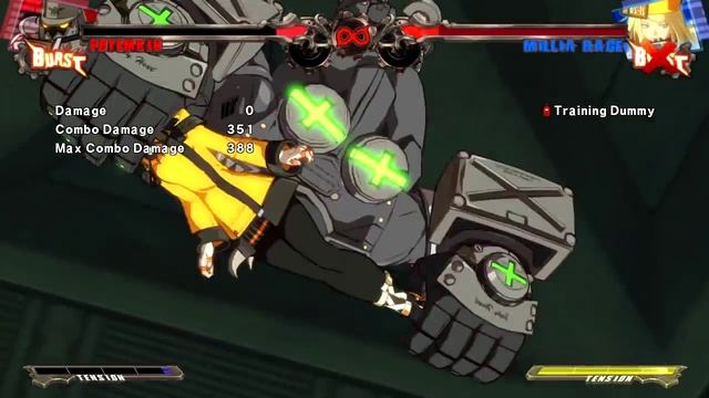 GGXrd - vengador pot combo chano 100% tension Millia Hell Fire смотреть онлайн