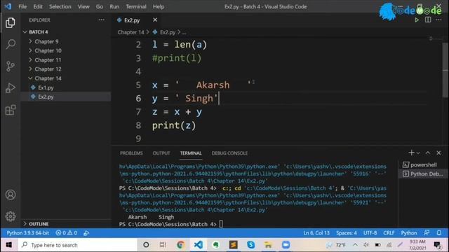 strip() function in Python || Use of strip function in Python || CodeMode смотреть онлайн