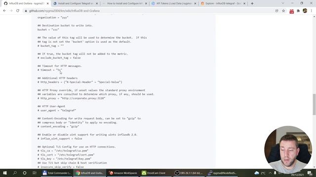 InfluxDB 2.1, Grafana And Telegraf Install