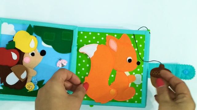 Развивающая книжка из фетра и ткани. смотреть онлайн