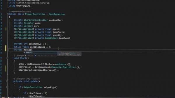 3D раннер на Unity #5 - сбор монет и ускорение