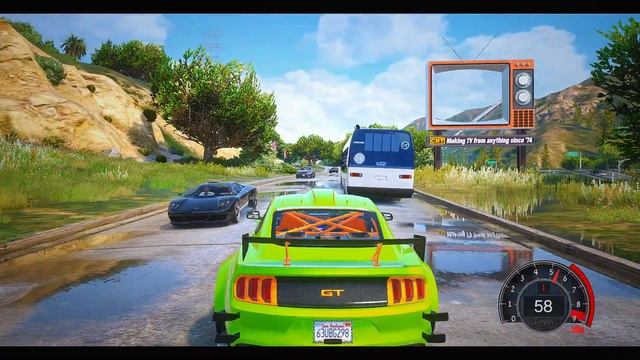 GTA VI ULTRA REALISTIC GRAPHICS [Ford Mustang GT ] RTX 4090Ti MAXED OUT! смотреть онлайн