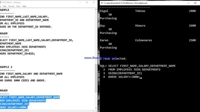 ORACLE SQL PART 13 JOIN STATEMENT смотреть онлайн