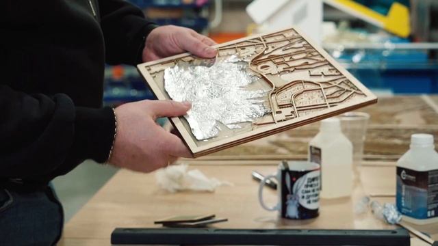 Карта Нью-Йорка из фанеры. New York plywood map смотреть онлайн