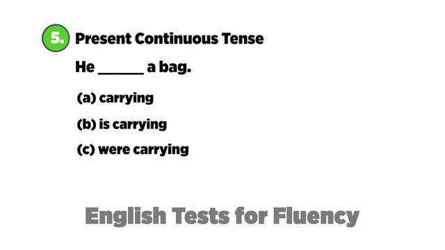 English Grammar Test for Present Continuous Tense #32 EnglishTestforFluency смотреть онлайн