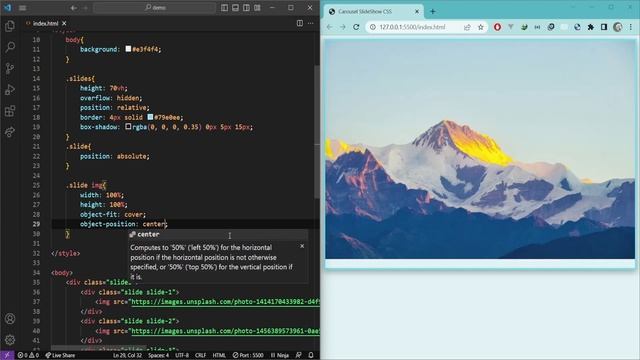 Pure CSS Image Slider | Slideshow for Website | HTML CSS Carousel Tutorial смотреть онлайн