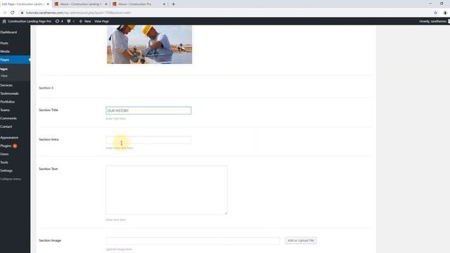 How to configure About Page Template settings | Construction Landing Page Pro WordPress Theme смотреть онлайн
