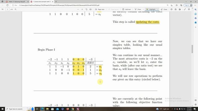 2 Phase Simplex Algorithm смотреть онлайн