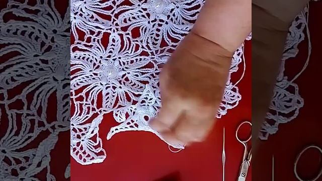 Нежный ажурный мотив для лета - вяжем пятиугольный мотив для выреза горловины смотреть онлайн