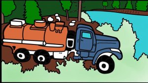 Раскраска-Машинки - Автоцистерна -  видео для детей