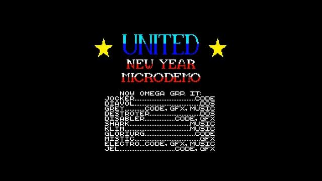United New Year Microdemo - Omega Hackers Group [#zx spectrum AY Music Demo] смотреть онлайн