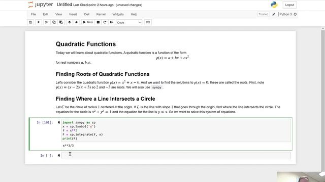 Calculus in Sympy смотреть онлайн