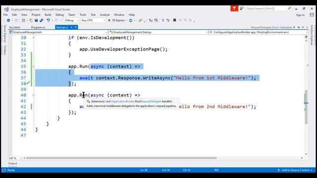 Configure ASP NET Core request processing pipeline смотреть онлайн