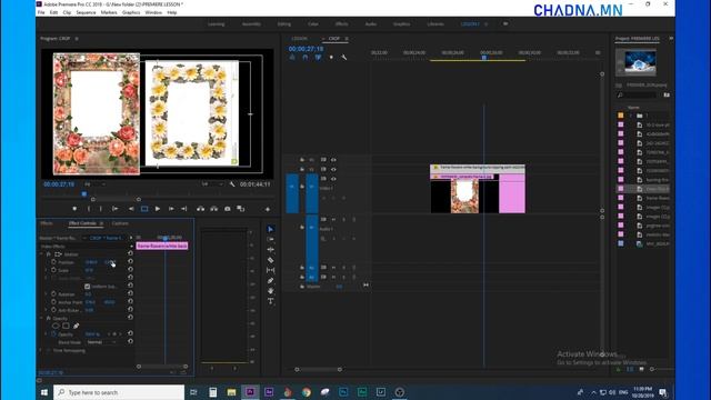 Adobe Premiere хичээл Хэрхэн кроп хийж, дүрсээ өөрийн хүссэн хэмжээгээр тайрах вэ?