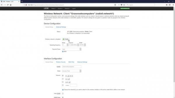 N600 OpenWRT WIFI setup
