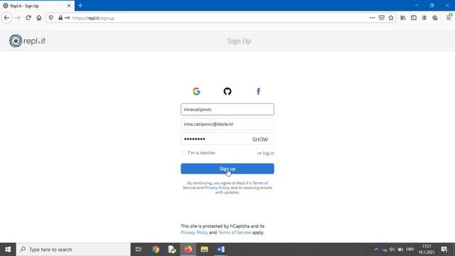 Registracija i odjava na online python (repl.it) смотреть онлайн