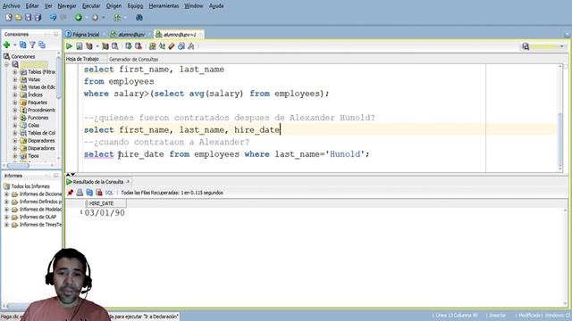 Oracle Programacion de BD con SQL - Introducción a las subconsultas смотреть онлайн