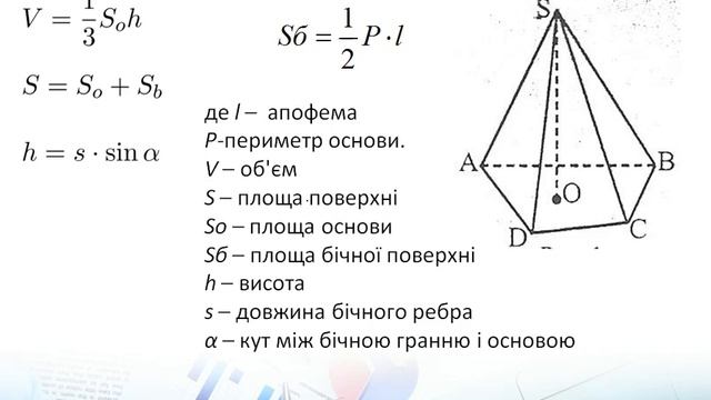 Геометрія 11 клас. Повторення. Піраміди і зрізані піраміди. смотреть онлайн