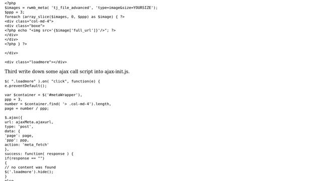 Wordpress: adding ajax load more to display images from meta box (2 Solutions!!) смотреть онлайн