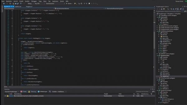 c# калькулятор со скобками / calculator with brackets