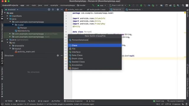 Kotlin - Room Database using MVVM - Part 2 Implement Model смотреть онлайн