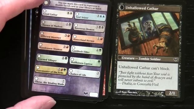 Magic The Gathering - Dark Ascension Fat Pack - Unboxing and Look at Double Faced Cards смотреть онлайн