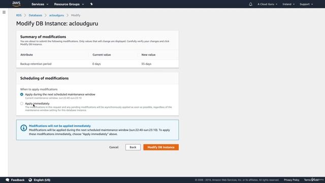 5- 4 RDS Backups, Multi AZ & Read Replicas Lab смотреть онлайн