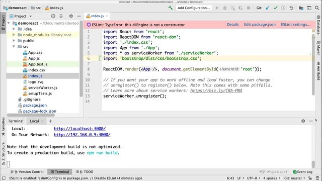Getting started with REACT, create react project in 5 mins. смотреть онлайн