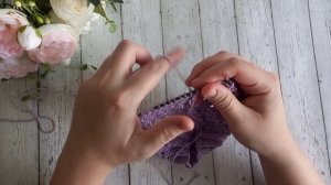 Ажурный чепчик на лето/шапочка для новорожденных спицами