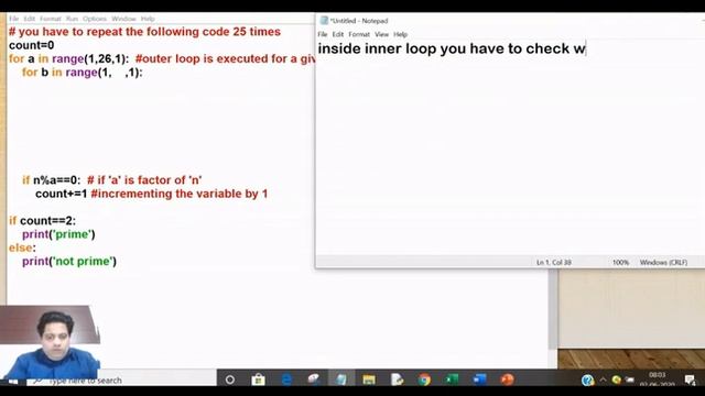 CLASS XI CS & IP PYTHON TUTORIAL 15 ON NESTED LOOPS - PART II смотреть онлайн