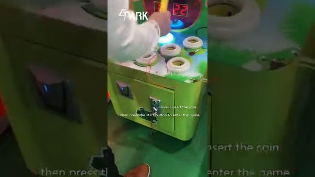 EPARK Hit Frog 1 Player , classic Whac A Mole coin operated kids hammer lottery game machine 单人打青蛙 смотреть онлайн