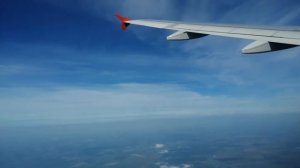 Взлет самолета глазами пассажира. Город Уфа.