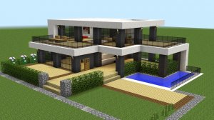 Майнкрафт - Как построить современный дом 20. Minecraft