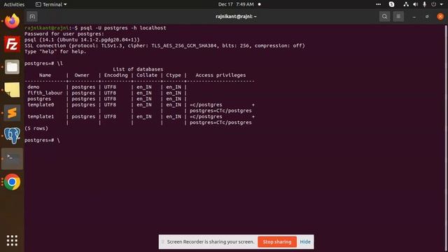 How do I list all databases and tables using psql смотреть онлайн