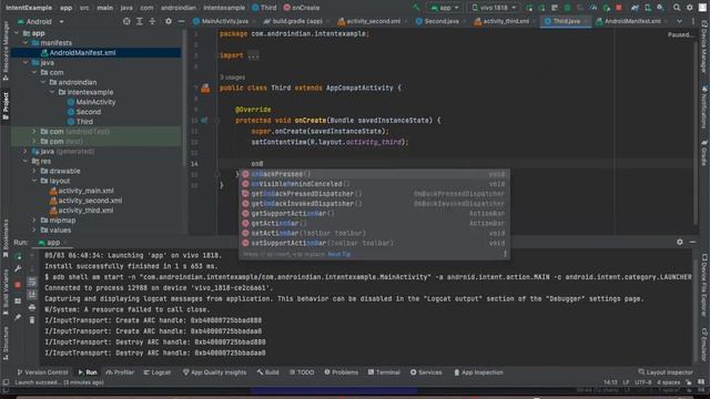 Day 19) Explicit Intent with DataBinding and data transfer | Android Tutorials | AndroIndian смотреть онлайн