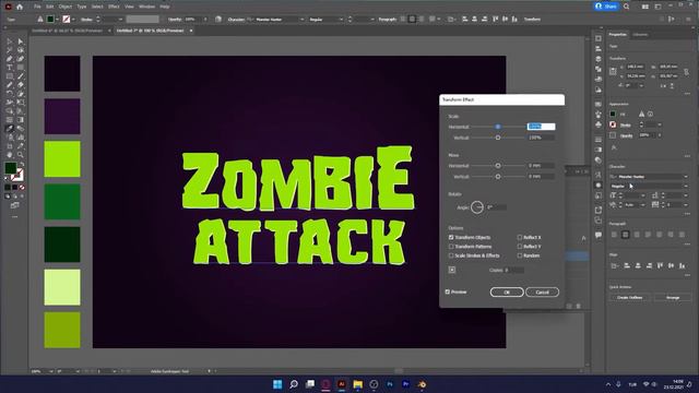 Adobe Illustrator | How to Create Editable Zombie Text Effect смотреть онлайн