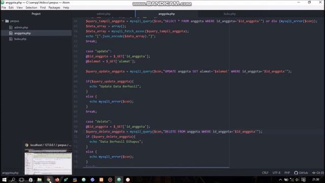Tugas Teknologi Web Service Pertemuan 13 Pembuatan JSON Pada PHP (admin, anggota, buku) смотреть онлайн