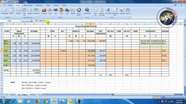 cara menghitung data ukur poligon смотреть онлайн