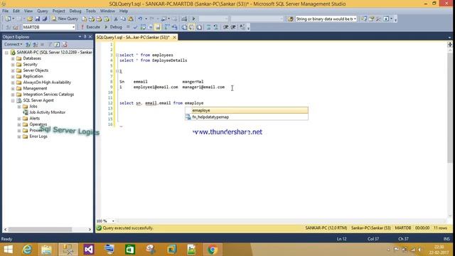 Getting Emails Of Employee's And Managers Using Microsoft Sql Server смотреть онлайн