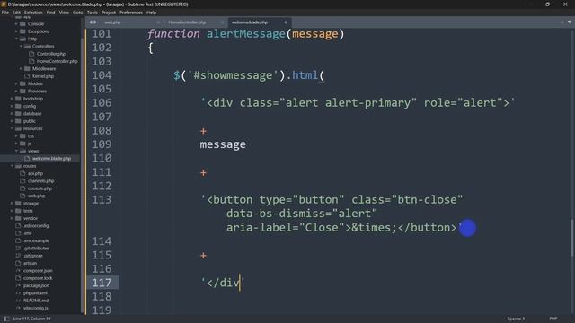How to Show Bootstrap Alert Message in Laravel using Ajax смотреть онлайн