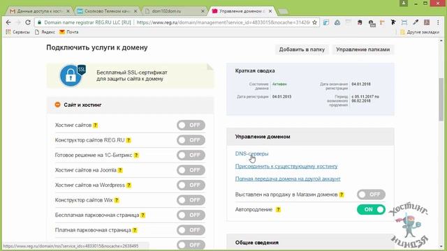 Хостинг Skt.ru. Как привязать домен к хостингу смотреть онлайн