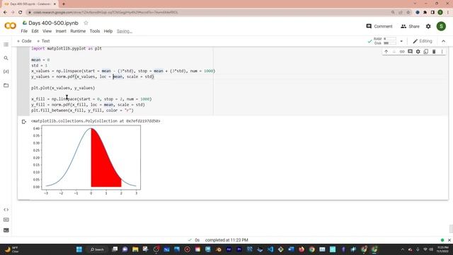Shading area under a curve with Python | Day 480 Data Science смотреть онлайн