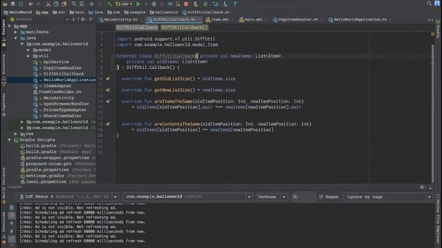 26. DiffUtil - Live Coding an Android App【Kotlin】 смотреть онлайн